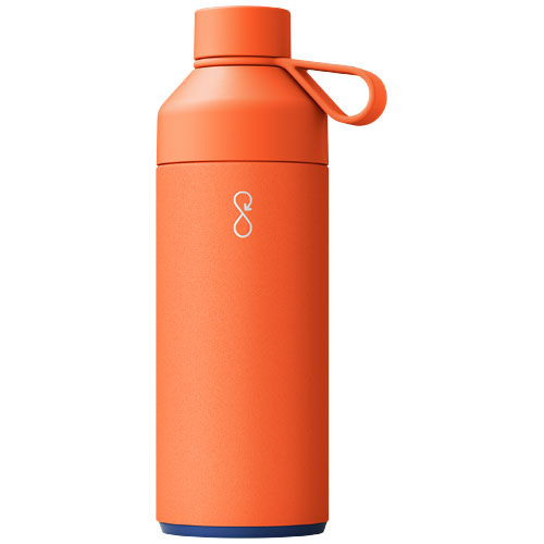 Bouteille personnalisable 1L recyclée Big Ocean Bottle Orange soleil